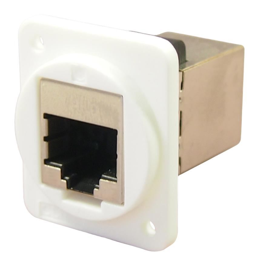 CLIFF CP30222SXW RJ45 Cat6 シールド ソケット スルーコネクタ ホワイト