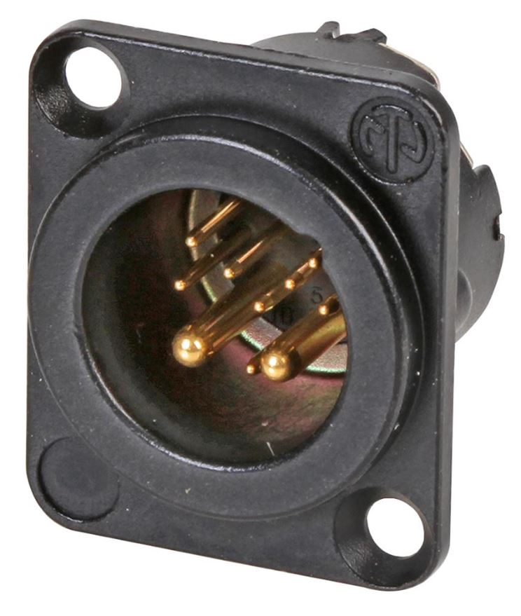 NEUTRIK 8+2 Way Panel Mount XLR Plug, Metal D-Size Housing