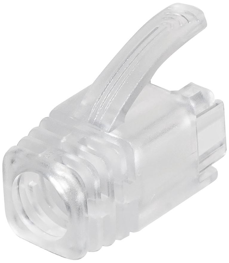 TUK Cat6a RJ45 Beschermhoezen, 7,5mm Transparant, Verpakking van 100