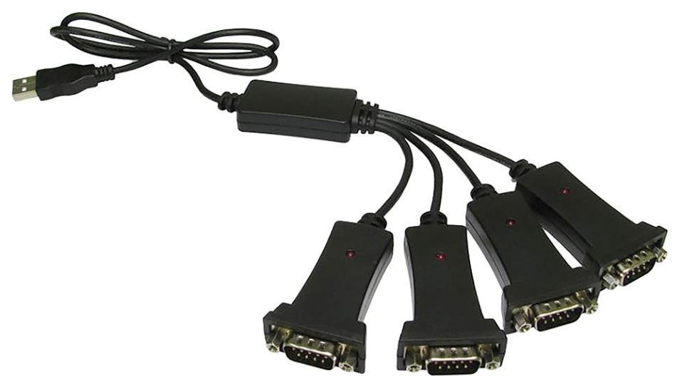 PRO SIGNAL USB auf 4-fach RS-232 Seriell Adapter