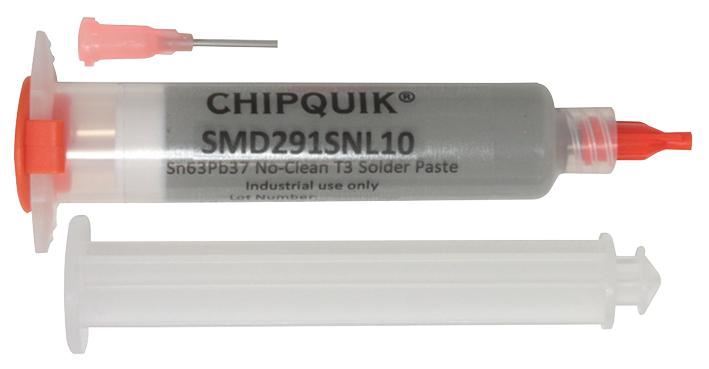 CHIP QUIK No-Clean Lead-Free Solder Paste Syringe with Plunger & Tip