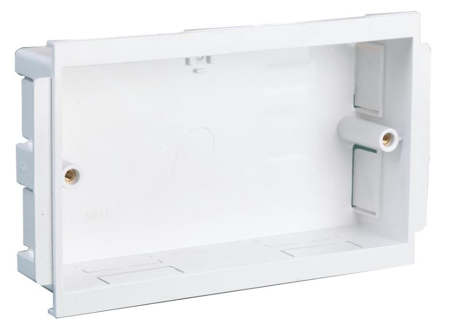PRO POWER Scatola di Derivazione 2-Gang in PVC-U, Bianca, 150x86mm