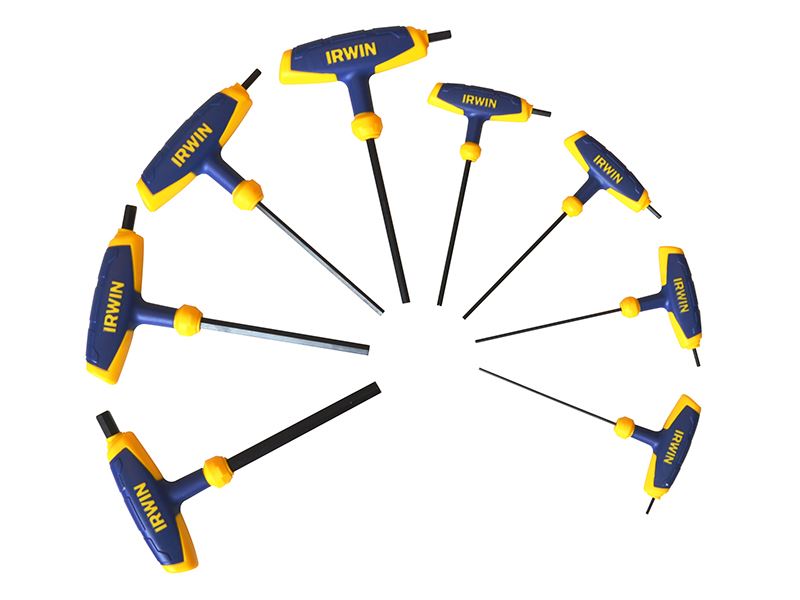 IRWIN Metric T-Handle Hex Key Set, 8-Piece, Chrome Vanadium Steel