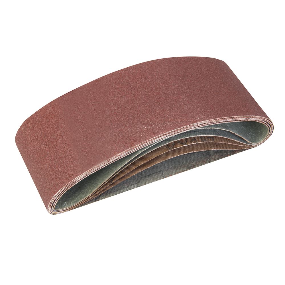 Silverline Sanding Belts 75x457mm 5-Piece Set (40, 60, 80, 120 Grit)