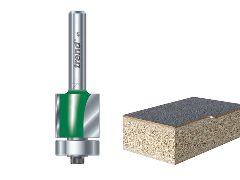 Trend C115 TCT 90° Bearing Guided Trimmer, 9.5mm x 12.7mm, 1/4in Shank