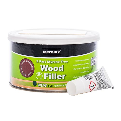 Metolux Styrene-Free 2-Part Wood Filler, White, 275ml