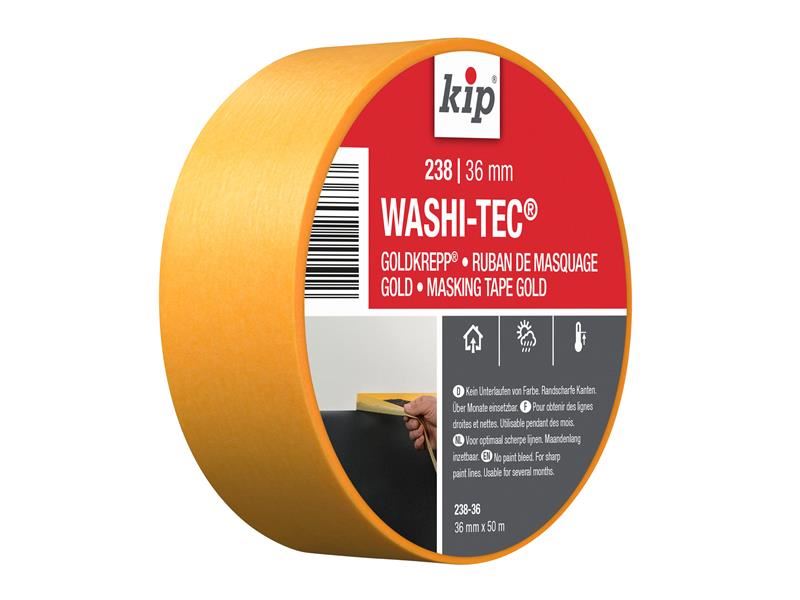 KIP 238 Nastro Adesivo Rimovibile WASHI-TEC Premium, 36mm x 50m