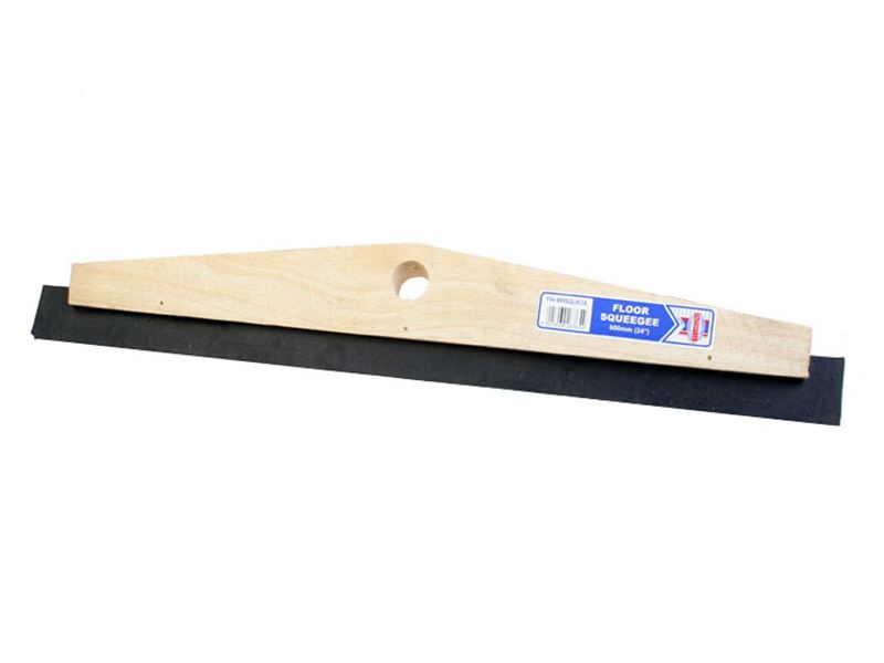 Faithfull Wooden Floor Squeegee with Rubber Blade, 600mm
