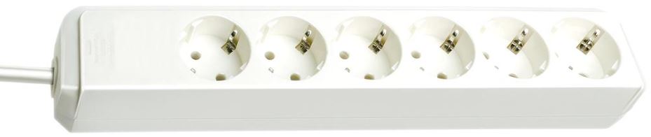 BRENNENstuhl - Eco-Line Kabel Sambungan Euro 6 Gang, Panjang 1.5m, Putih