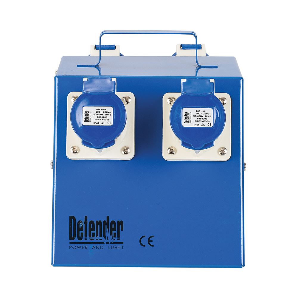 Defender Splitter Box 4 x 16A, 230V with Carry Handle