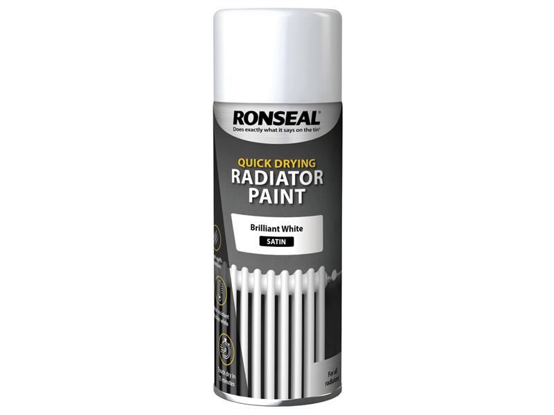 Ronseal - Einmaliger Heizkörper-Sprühlack Satin Weiß 400ml
