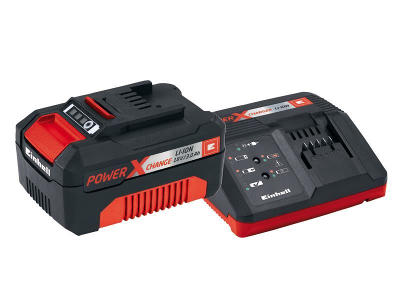 Einhell Power X-Change - Pacáiste Tosaithe Bataire 18V 3.0Ah & Luchtúchán