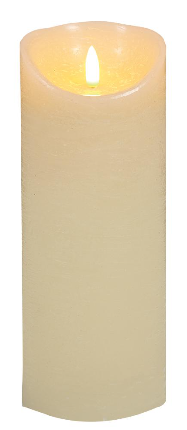 Raraion Flickerbright Textured LED Candle, 23cm