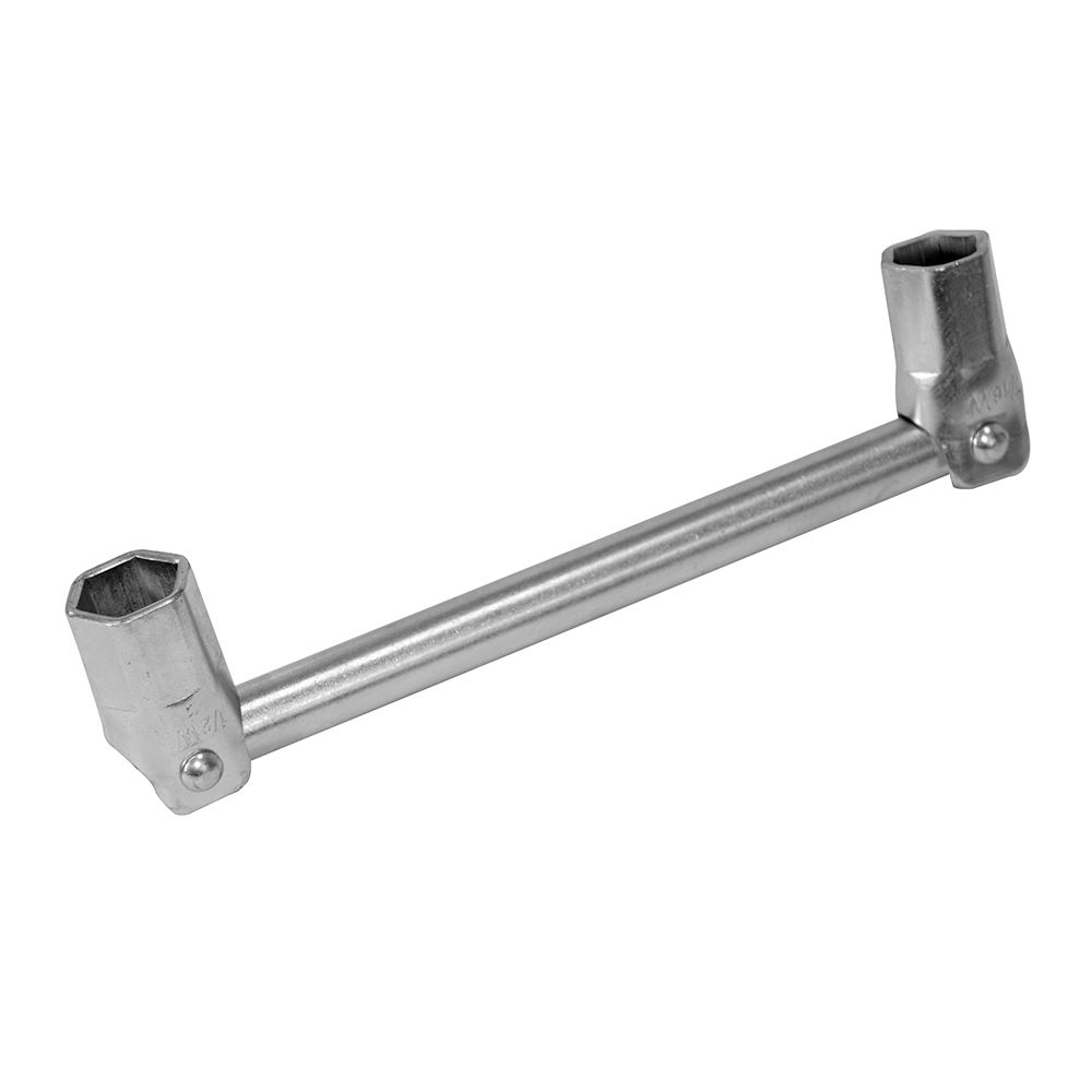 Silverline Double-Ended Scaffold Spanner, Hardened Steel, 7/16 & 1/2 inch