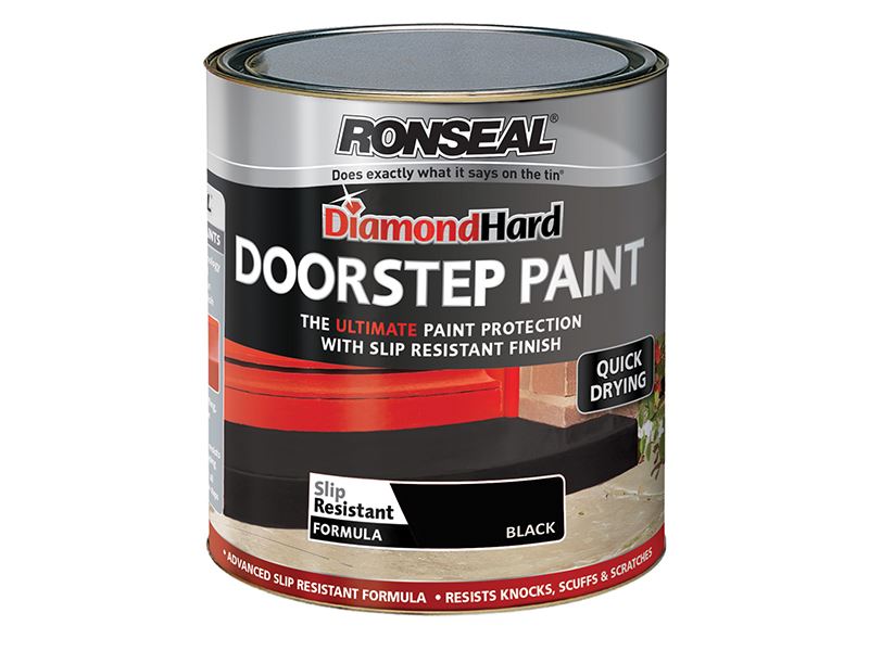 Ronseal Diamond Hard Doorstep Paint, Black, 750ml