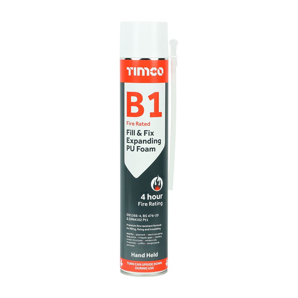 Timco B1 Fire Rated Expanding PU Foam, 750ml