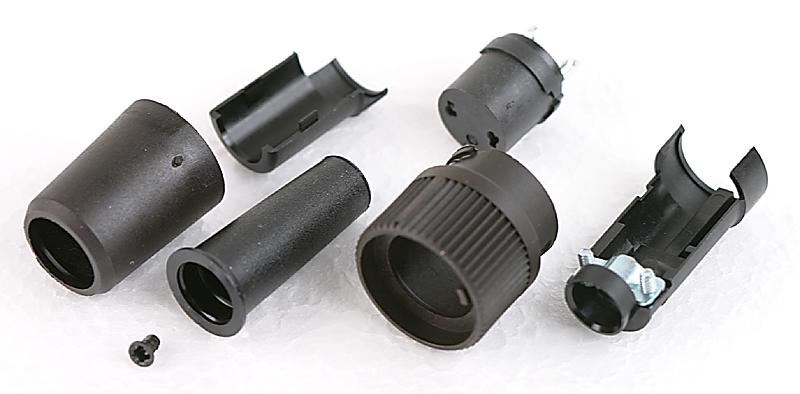 BINDER 5-Way Free Socket, Nylon Body, Silver Plated Contacts