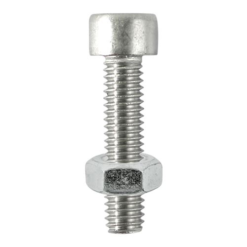 Timco Stainless Steel M5 x 16mm Socket Cap Screws with Hex Nuts (8 Pack)
