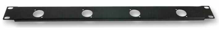 PRO SIGNAL Painel Rack 1U 19 Polegadas para 4 Conectores XLR
