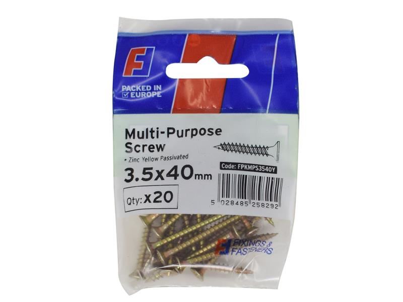 ForgeFix 多目的ポジドライブ小ねじ CSK ST ZYP 3.5x40mm 20本入り