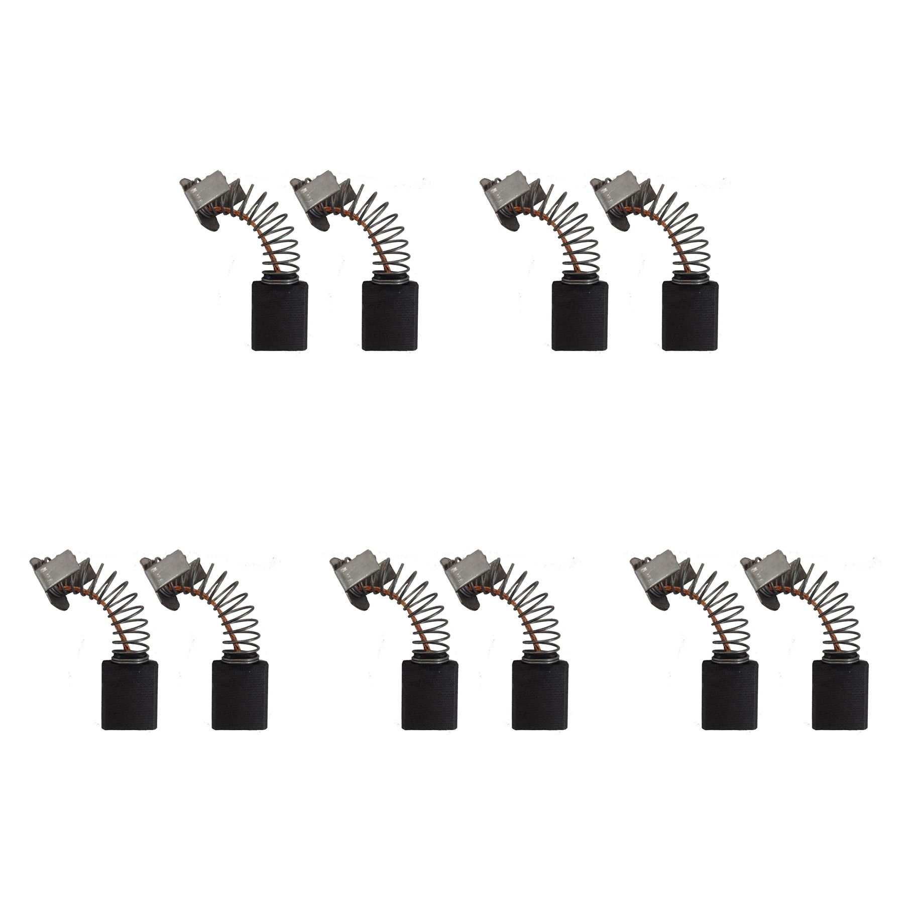 5 Sets of Carbon Brushes for Ryobi Hammer (6.3 x 13.3 x 18.5/17mm)