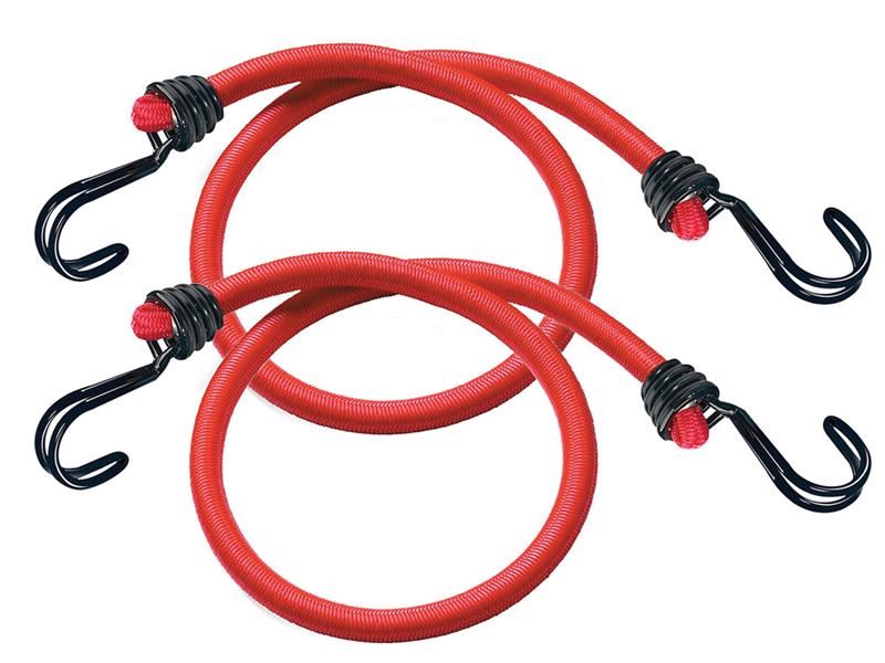 Master Lock Cordão Elástico Duplo 60cm, Vermelho, Pacote com 2