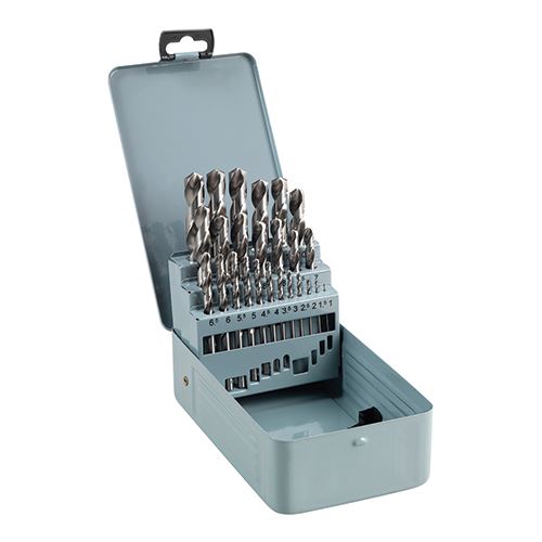 Timco HSS Ground Jobber Drill Bit Set, 25-Piece, M2 Steel