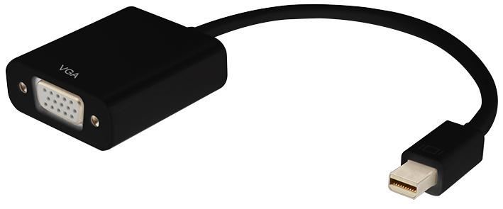 Adaptateur Mini DP vers VGA PRO SIGNAL 1.2, 1920x1200, Noir