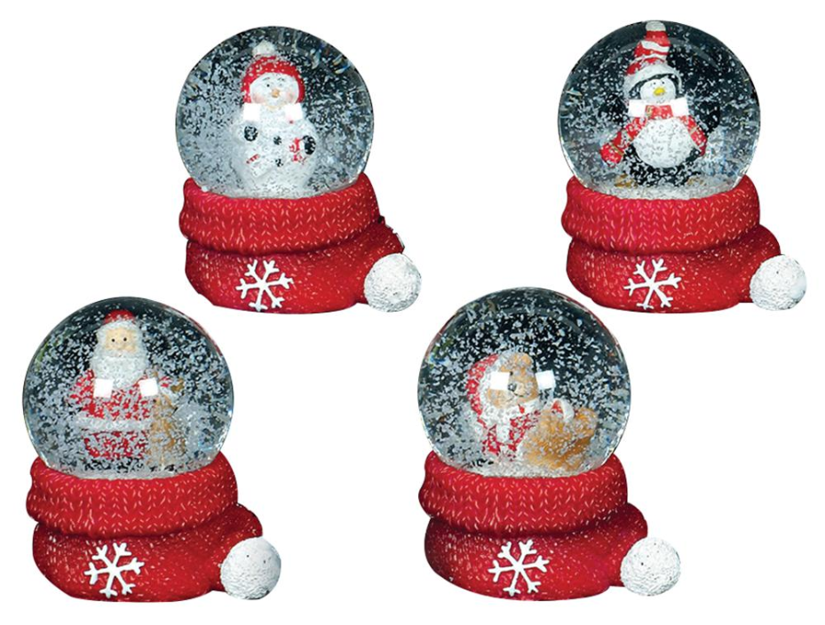 RARAION Boule à Neige Noël avec Personnage, 4,5×5×6cm