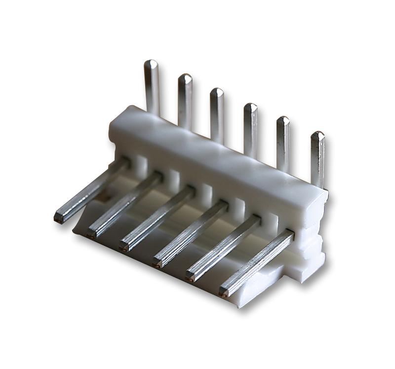 AMP TE Connectivity Right Angle Header, 6 Way, 0.1