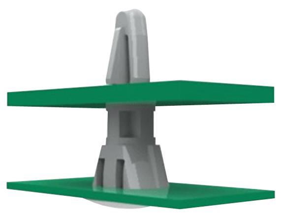 Essentra Components PCB Support, Cupped Rev Lock, Nylon, 4.8mm, 40 Pack