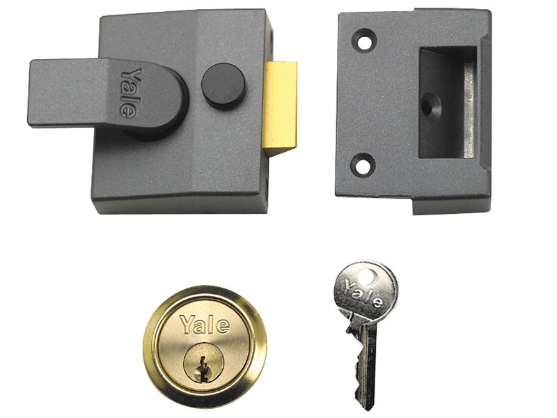 Yale P85 Deadlocking Nightlatch, 40mm Backset, DMG Finish