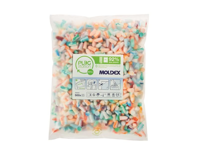 Moldex Recambio para Tapones PlugStation 500, SNR 35 dB, 500 Pares