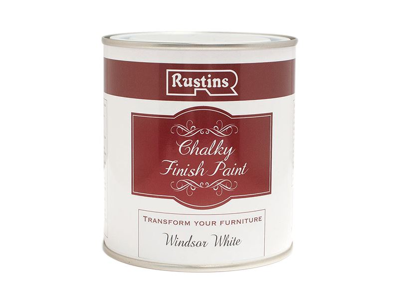 Rustins Chalky Finish Verf, Windsor White, 250ml