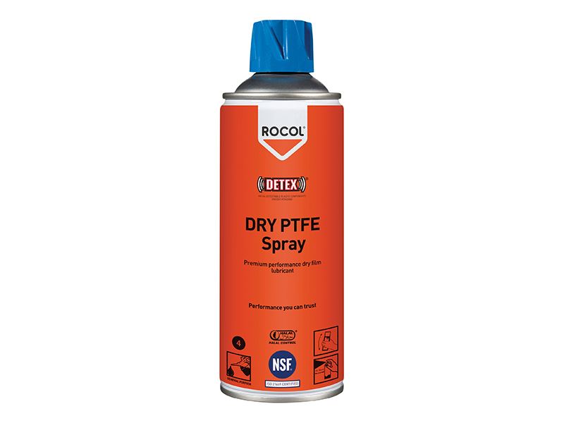 ROCOL Spray Lubrificante a Seco PTFE, 400ml, Certificado NSF H1