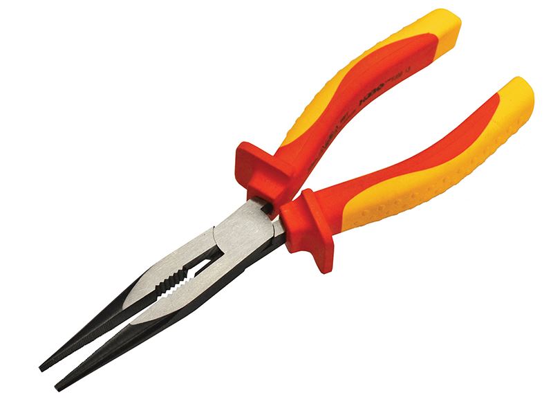 Faithfull Long Nose Pliers VDE, 210mm, Chrome Vanadium Steel