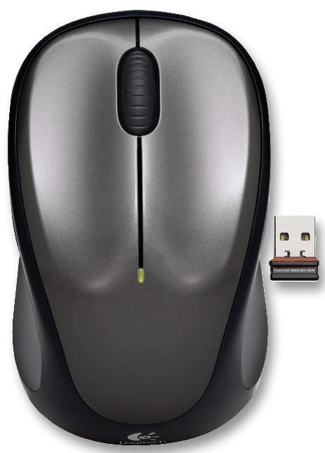 Logitech M235 Mouse Senza Fili, Nero/Grigio, 12 Mesi Durata Batteria