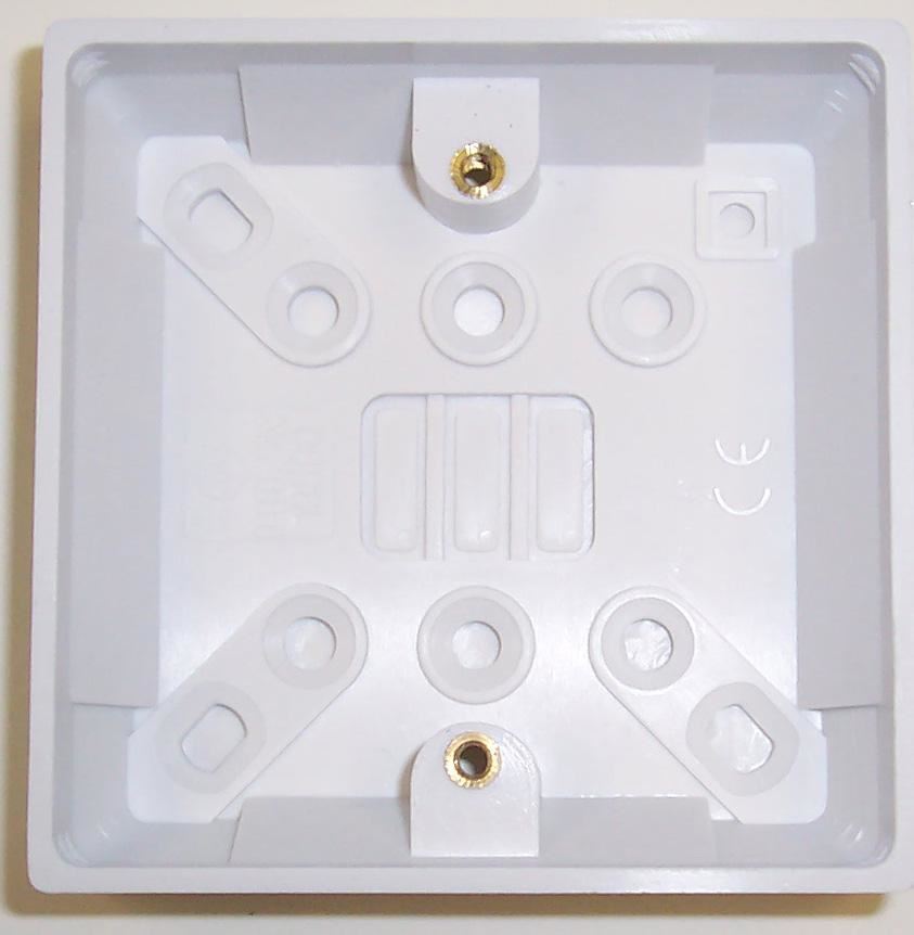 PRO ELEC Caixa de Superfície Branca de 1 Tomada, 25mm