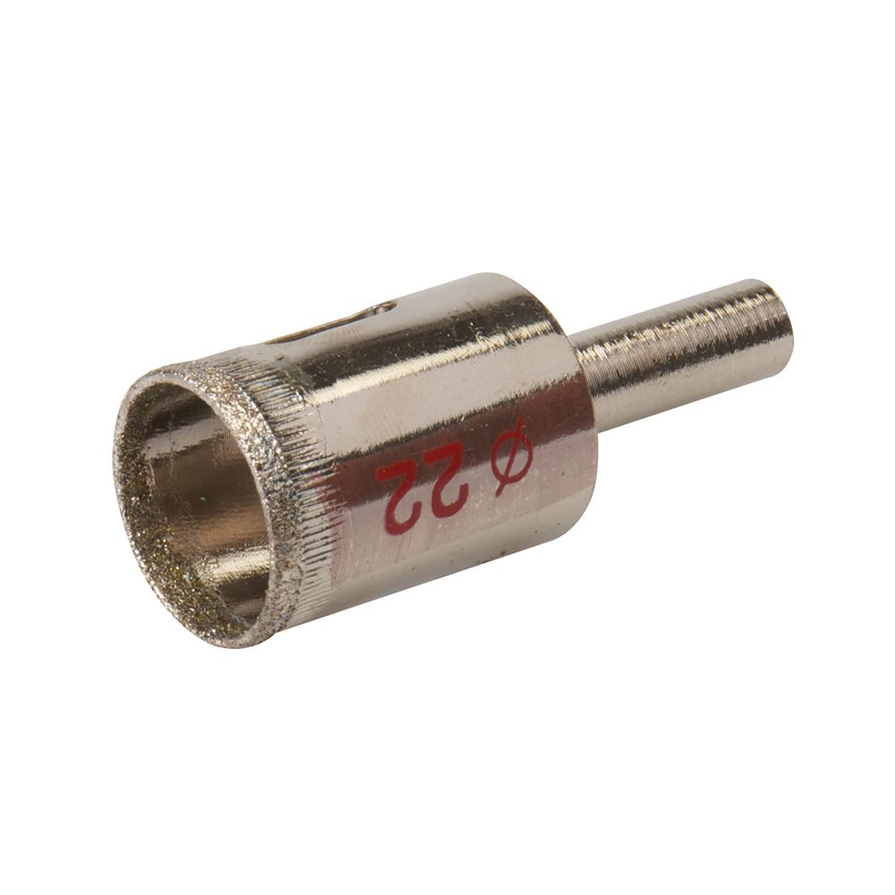 Silverline Diamond Dust Holesaw, 22mm, for Glass & Tiles