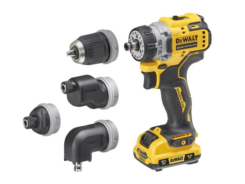 DeWALT DCD703L2T XR 12V Multi-head Drill Driver with 2 x 3.0Ah Li-ion