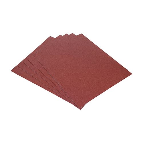 Timco - Kertas Kertas Pasir - Gred 120 - Merah (Saiz 230 x 280mm - 5 Keping)