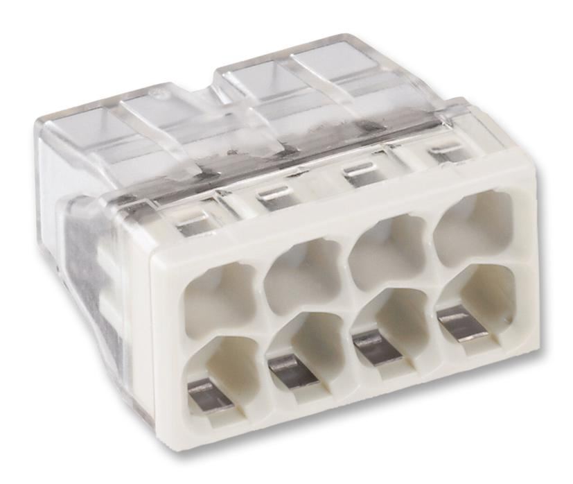 WAGO Conector Compacto Push Wire Série 2273, 8 Vias, Branco