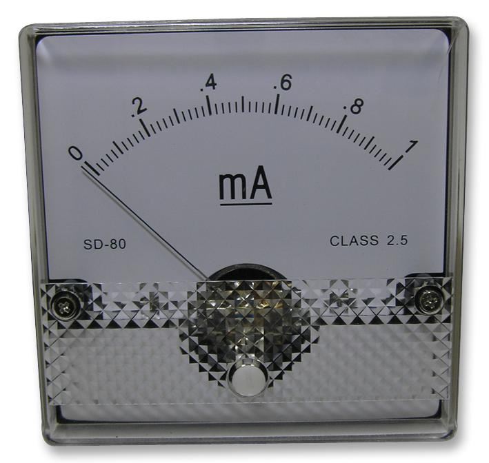 MULTICOMP Analogue Panel Meter, 0mA to 1mA DC Current