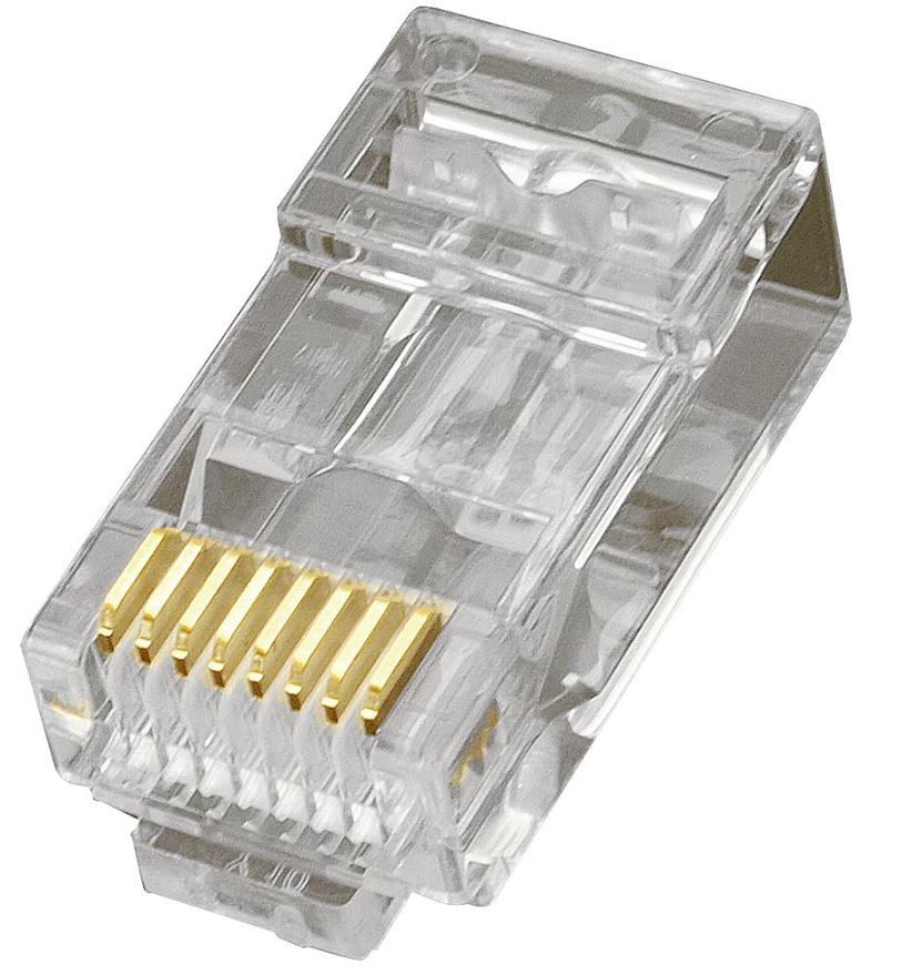 KAUDEN Conectores RJ45 Pasamuros Cat5e, 8P8C, Paquete de 10