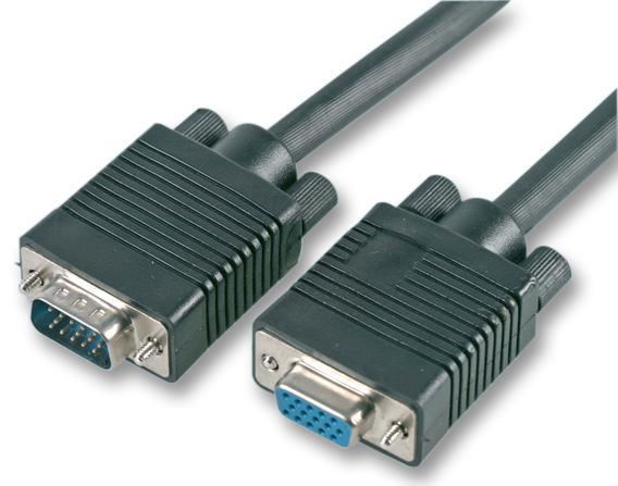 PRO SIGNAL 2m Black SVGA Extension Lead, Plug to Socket