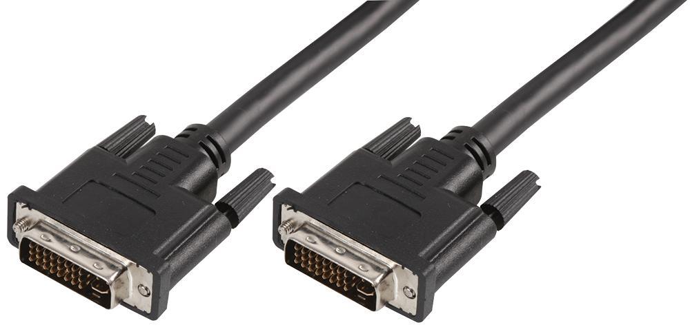 PRO SIGNAL DVI-D Dual Link Male to Male Cable, 2m, Black