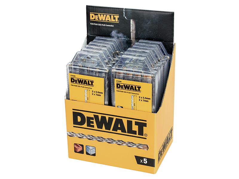 DeWALT DT9398 SDS Plus Drill Bit Set, 5-Piece, 12-Pack
