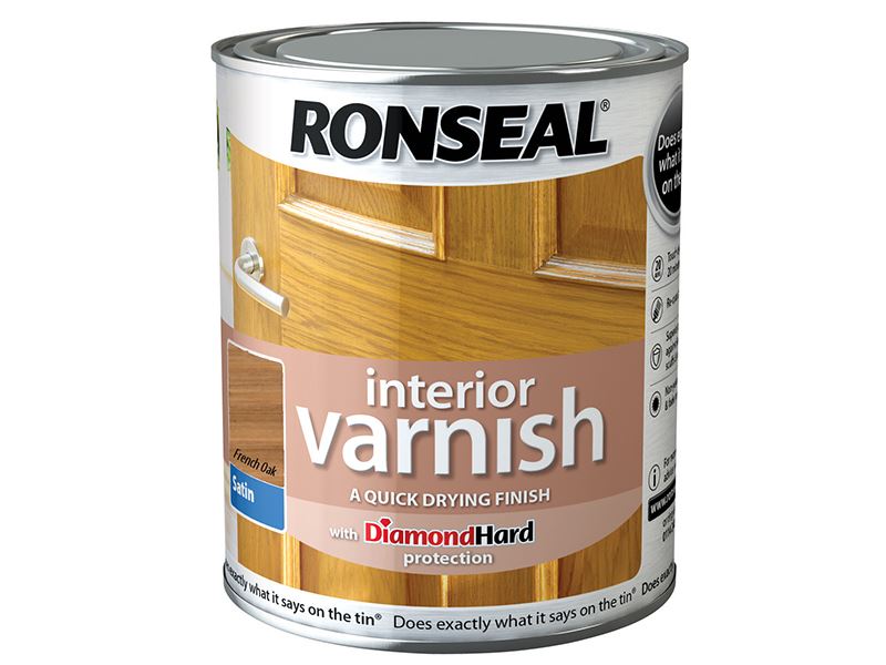Ronseal - Varnis Dalaman Kering Cepat Satin French Oak 250ml