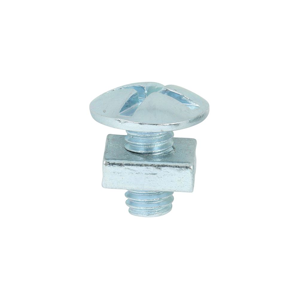 Timco 屋根用ボルト M6×12mm 四角ナット付き 亜鉛メッキ 200個入り
