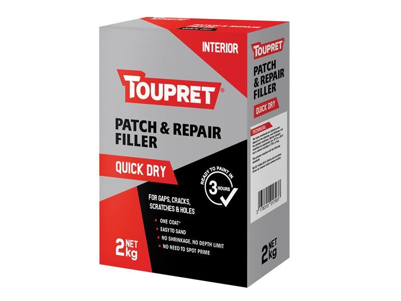 Toupret Quick Dry Patch & Repair Filler, 2kg
